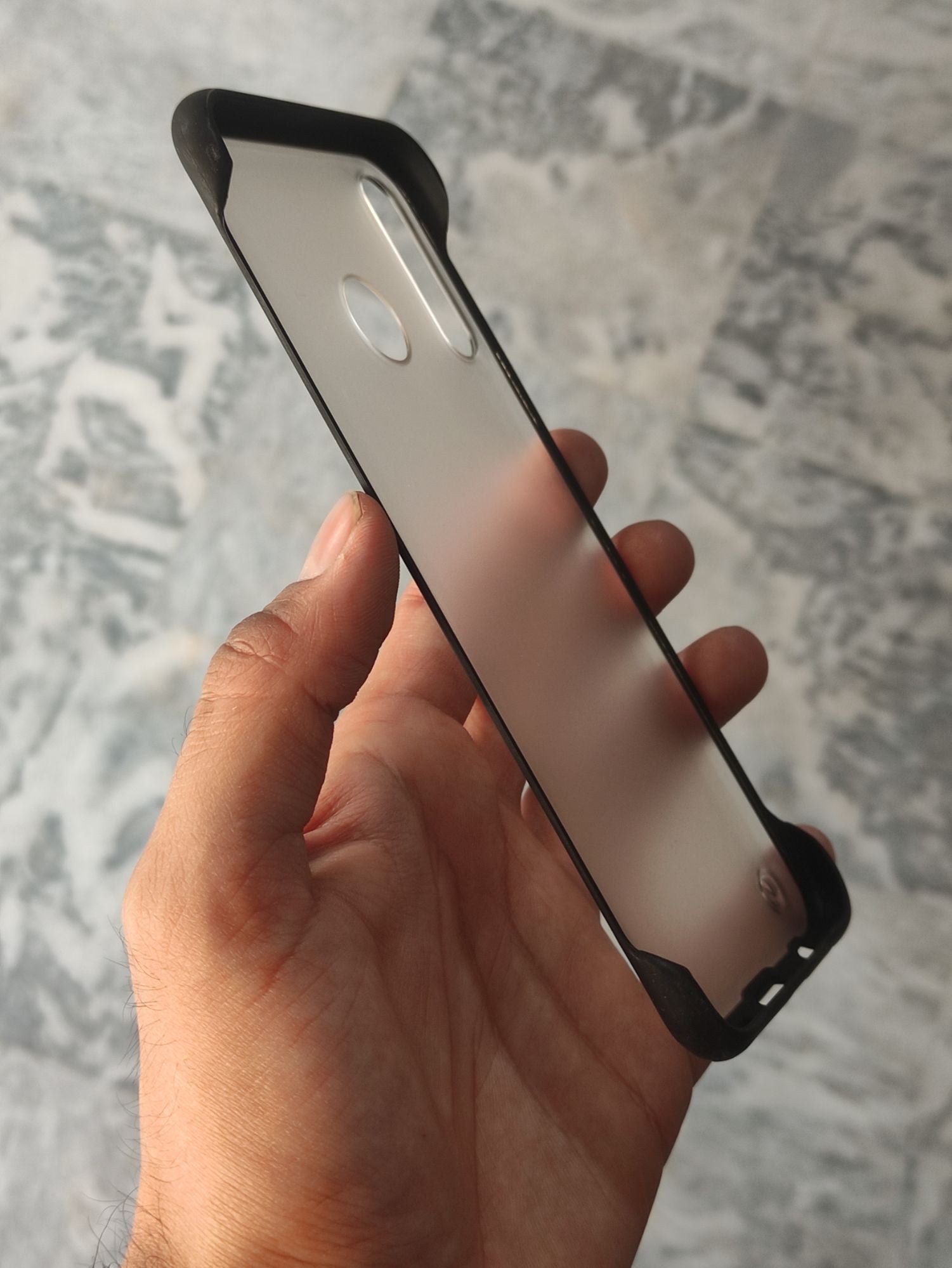 Infinix Hot 8 Transparent Matt Frameless Back Cover