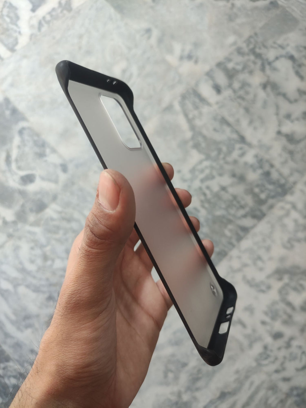 Samsung Galaxy A91 Transparent Matt Frameless Back Cover