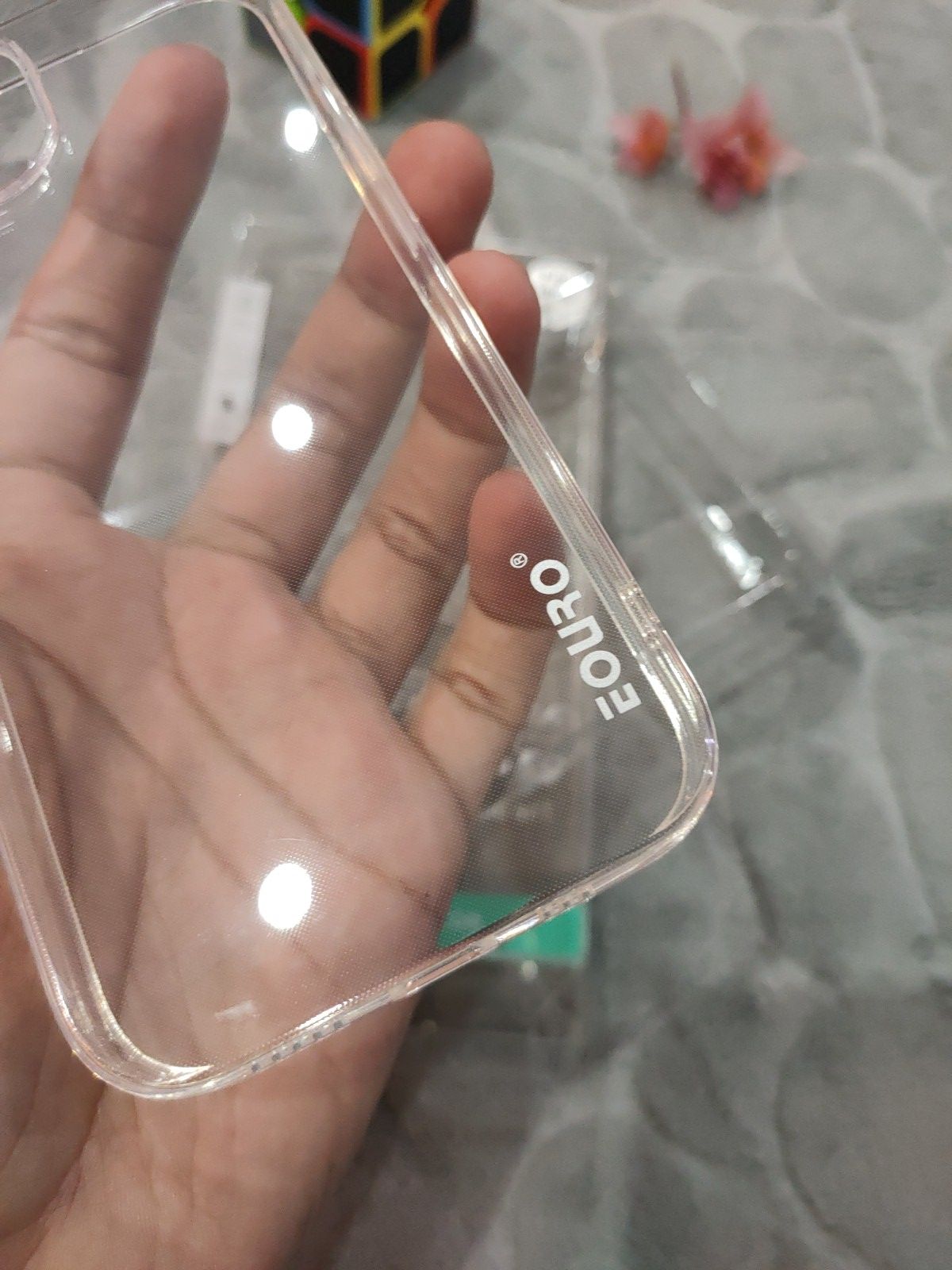 EOURO iPhone 15 6.1 Max Clear Camera Protection Silicone Case