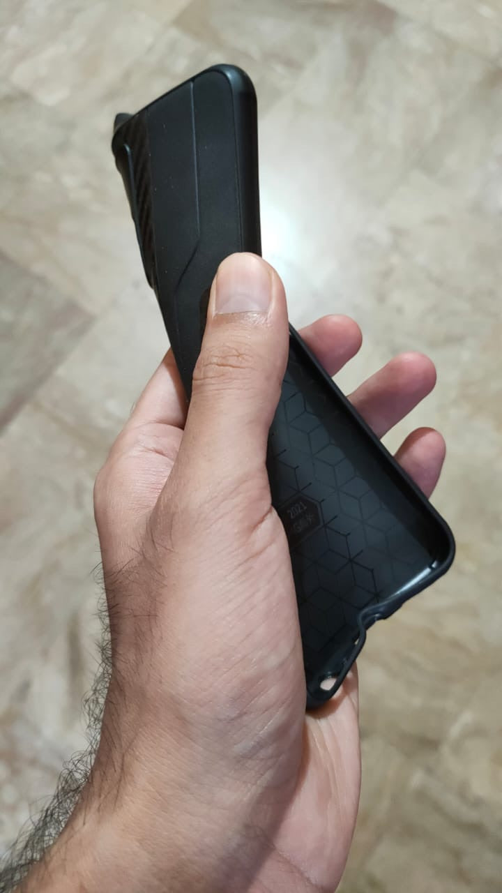 Vivo_Y33s/Y21 Carbon Fiber PU Soft Back Cover