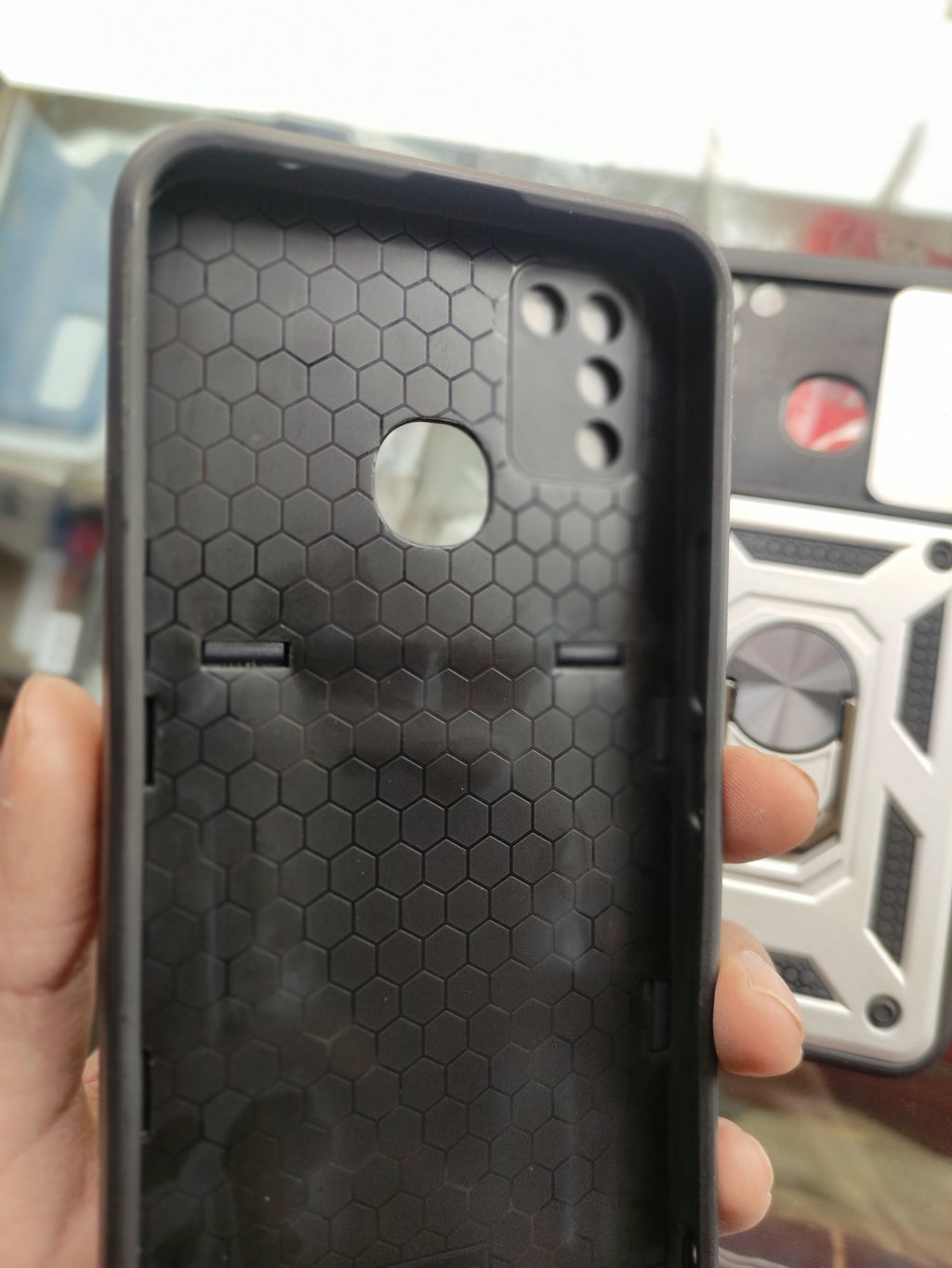 Infinix Smart5 Shockproof Camera Slider Ring back cover