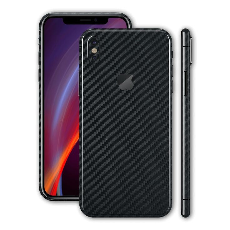 iPhone XS Max Carbon Fiber Texture Full Body Skin Wrap