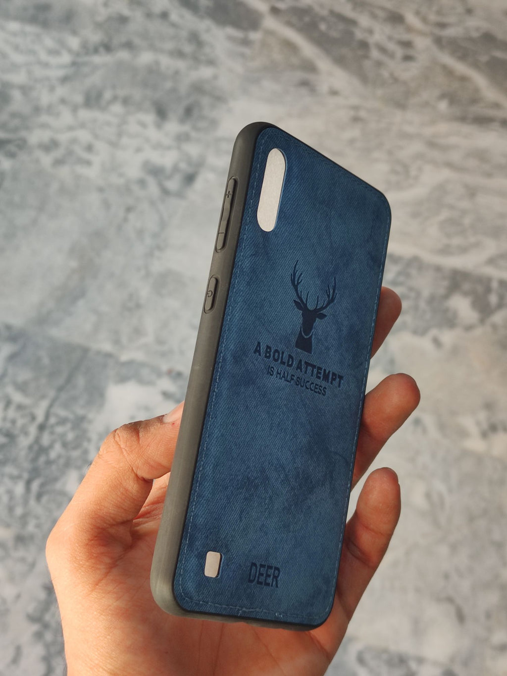 Samsung Galaxy A10 Soft Silicone Deer Fabrics Cloth Back Cover