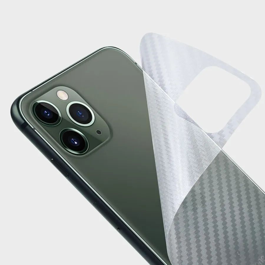 iPhone 11 Pro Max 6.5 Carbon Fiber Pattern Transparent Back Protective Sheet
