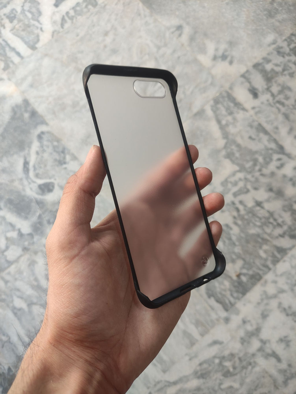 Oppo A3s Transparent Matt Frameless Back Cover