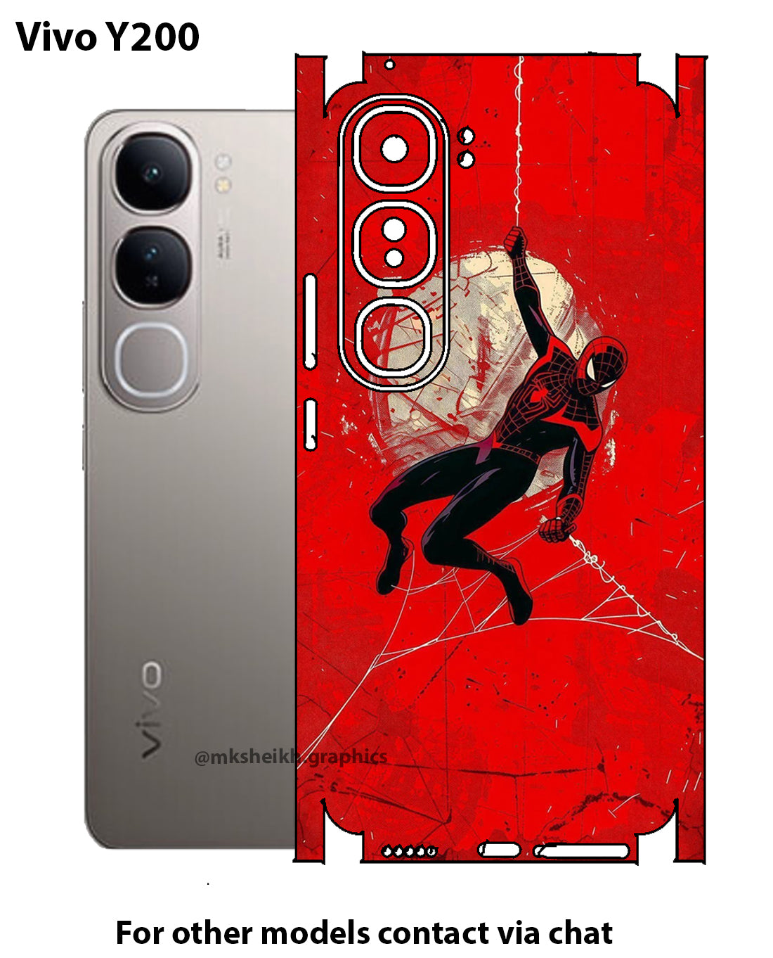 Vivo Y200 Spiderman Full Body Skin Wrap