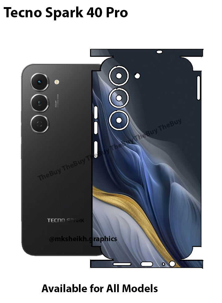 Tecno Spark 40 Pro Print Back Full Body Waterproof Skin Wrap