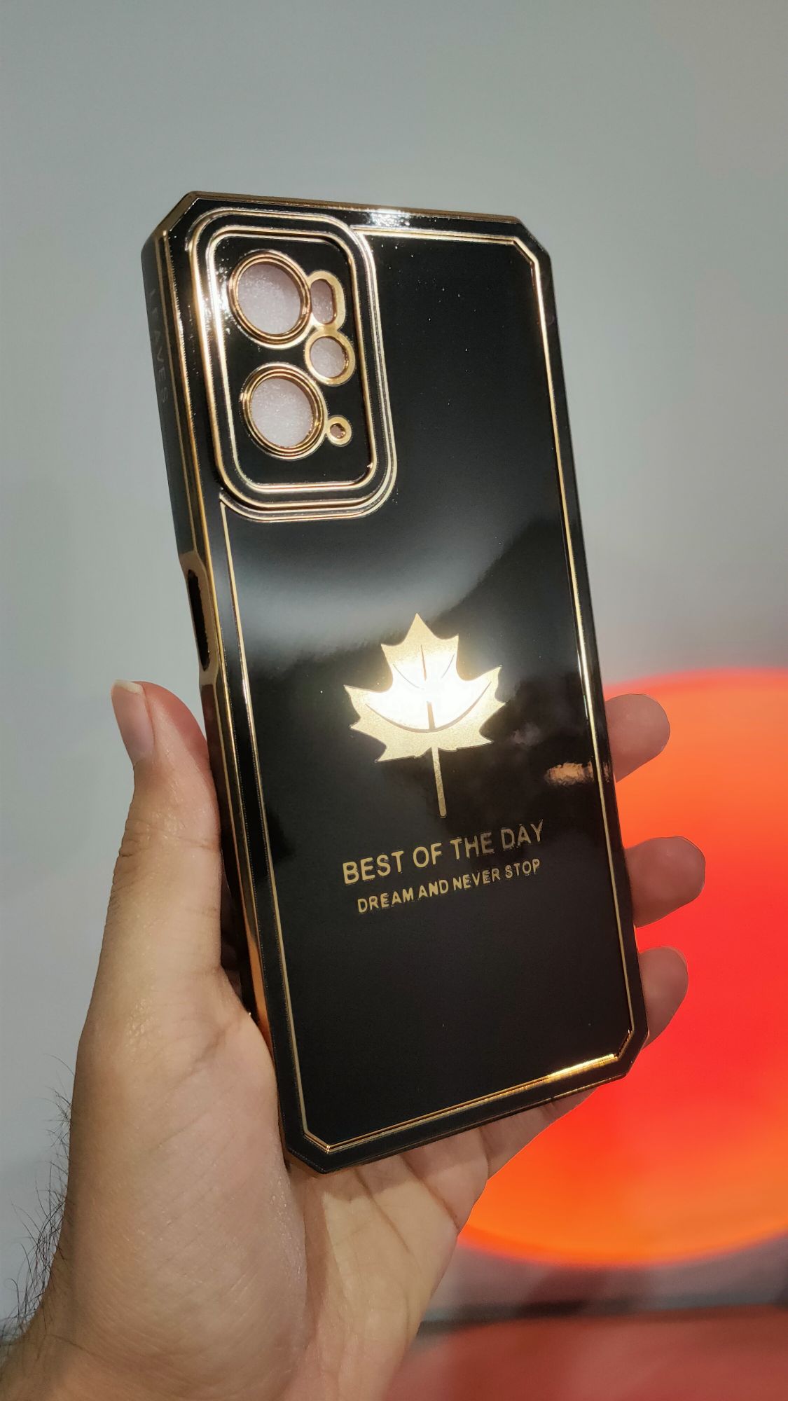 Oppo A76/A96 Premium Quality Camera Protection Chrome Back Cover
