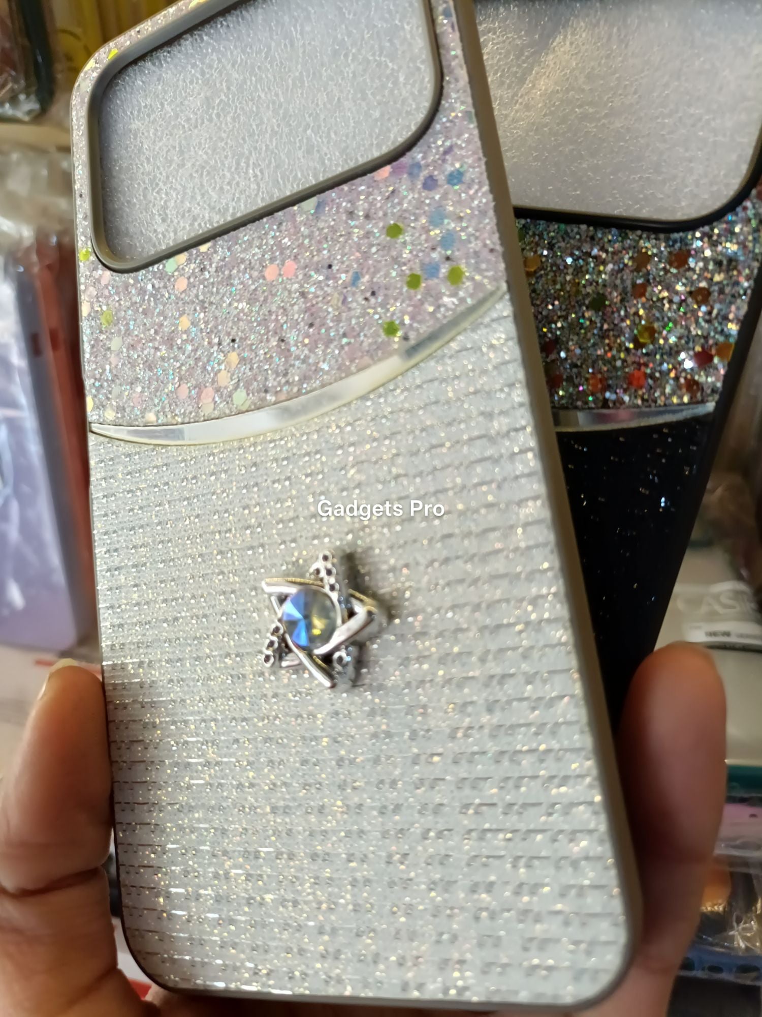 Tecno Spark 40 Fancy Soft Silicone Glitter Star Back Cover