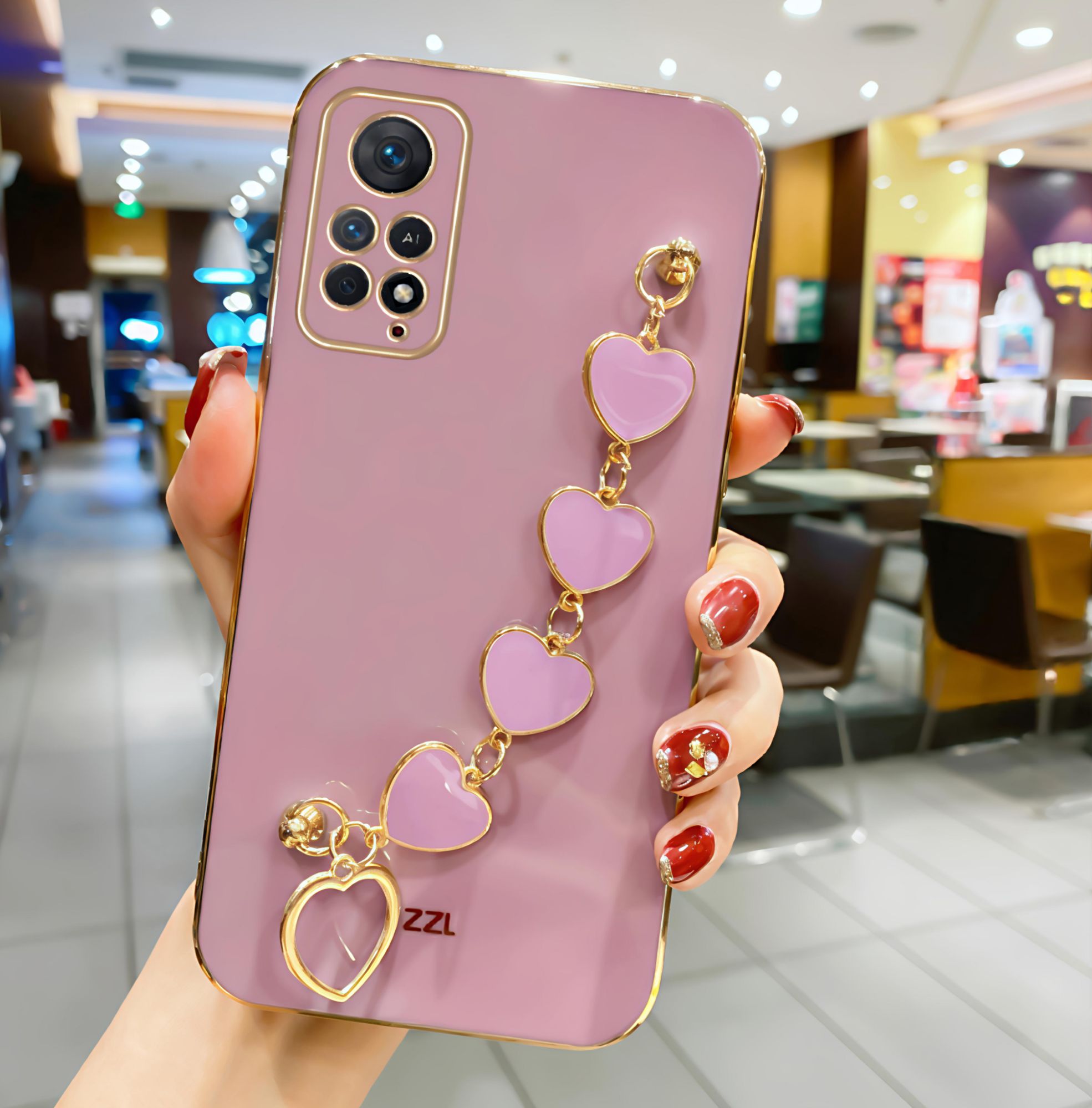 Redmi Note 11 Fancy Soft Silicone love Heart Bracelet Back Cover