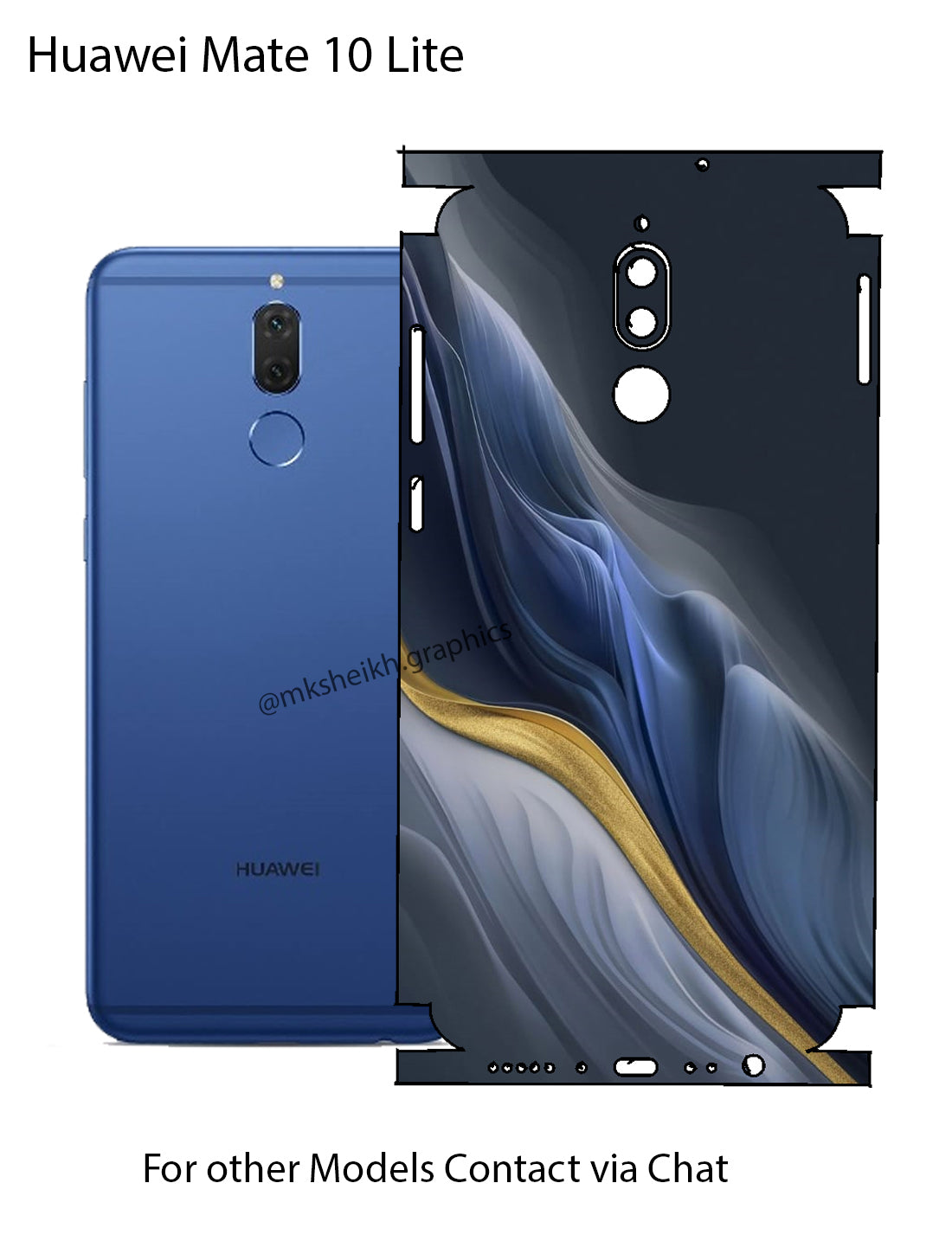 Huawei Mate 10 Lite Print Back Full Body Skin Wrap