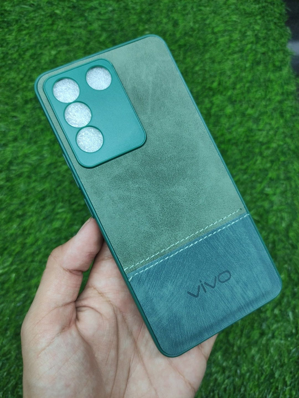 Vivo V27E PU Camera Protection Leather Back Cover