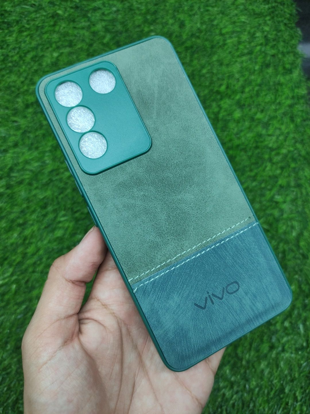 Vivo V27E PU Camera Protection Leather Back Cover
