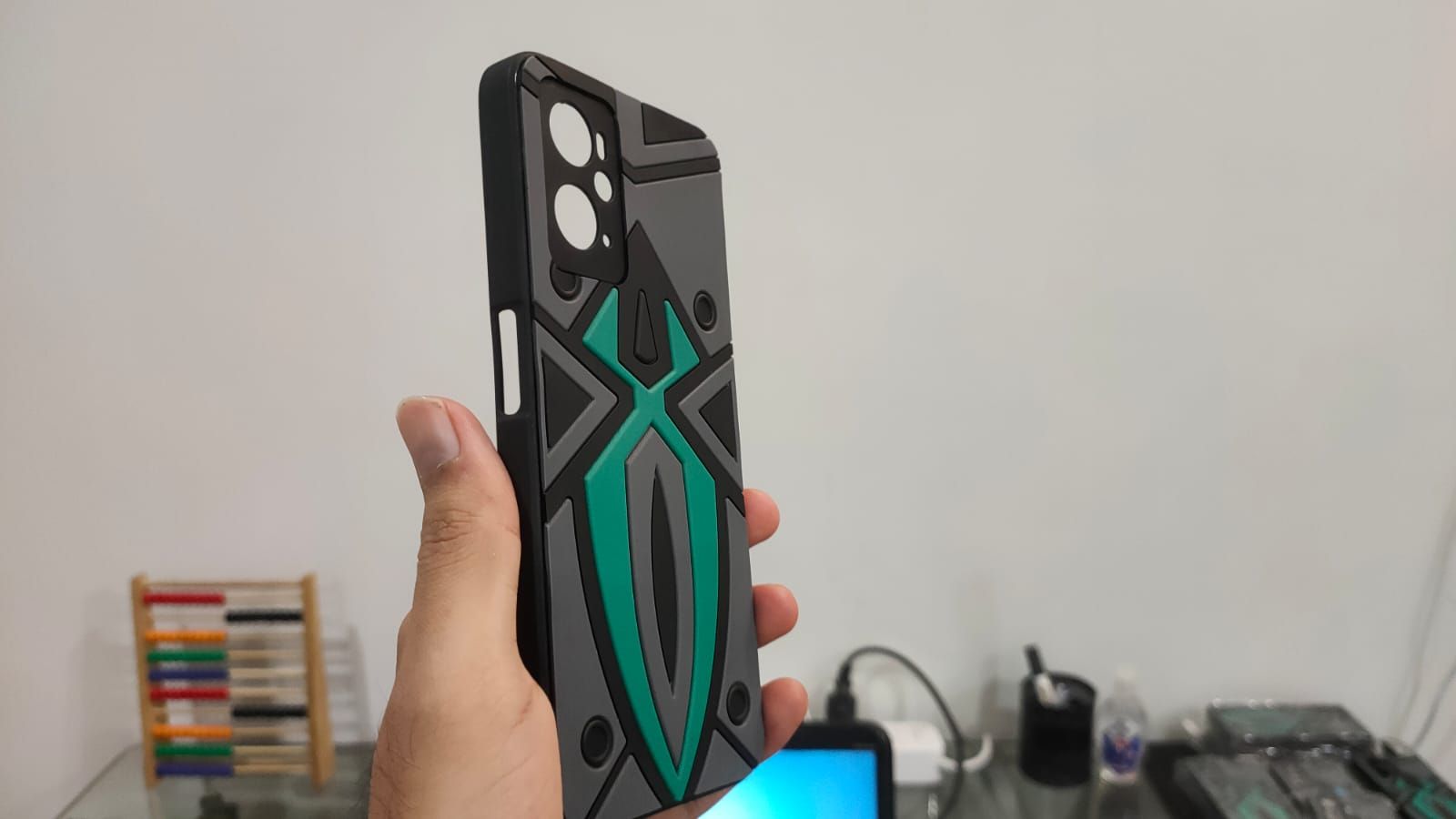 Oppo A76/Real me 9i Cover Spider Design Shockproof Rugged Rubber Back Case