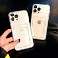 iPhone 12 Pro Max Soft TPU Clear Card Holder Back Cover