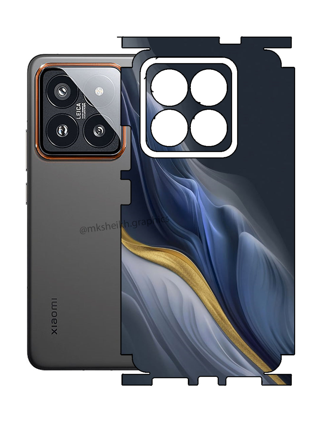 Xiaomi 14 Pro Premium Quality Print Back Full Body Skin Wrap