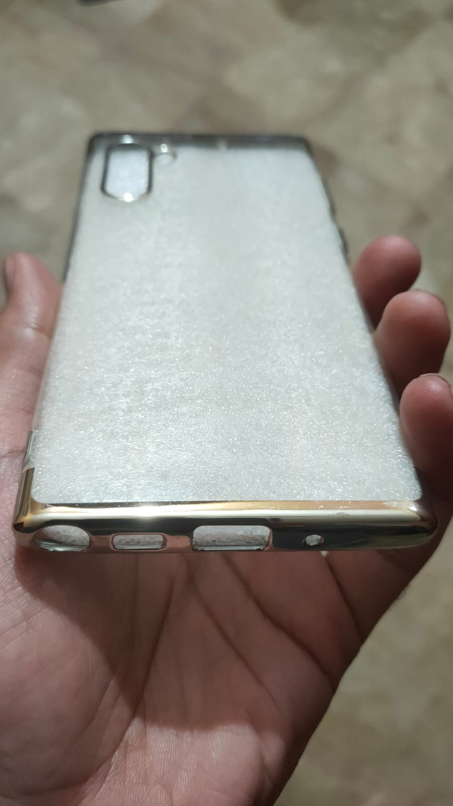 Samsung Galaxy Note 10 Clear Chrome Back Case Cover