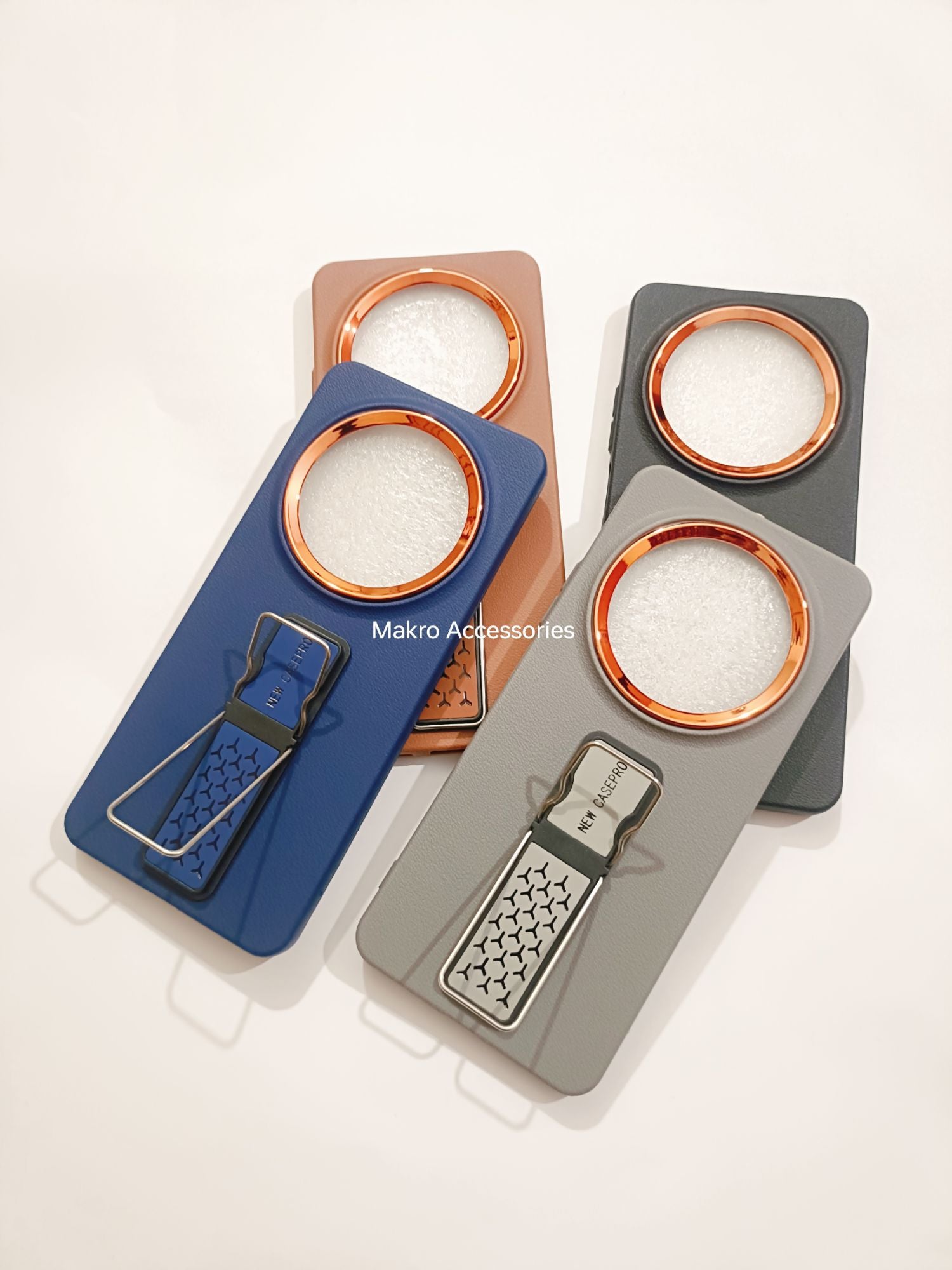 Redmi 14C Soft Silicone Leather Tecture Design Kickstand Back cover