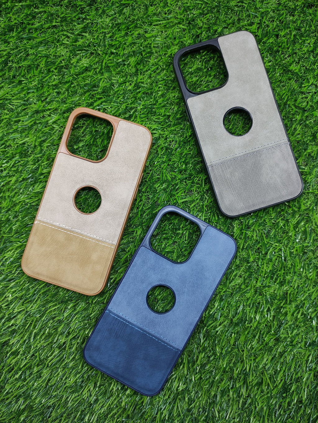 iPhone 15 Pro Max PC Camera Protection Leather Back Cover