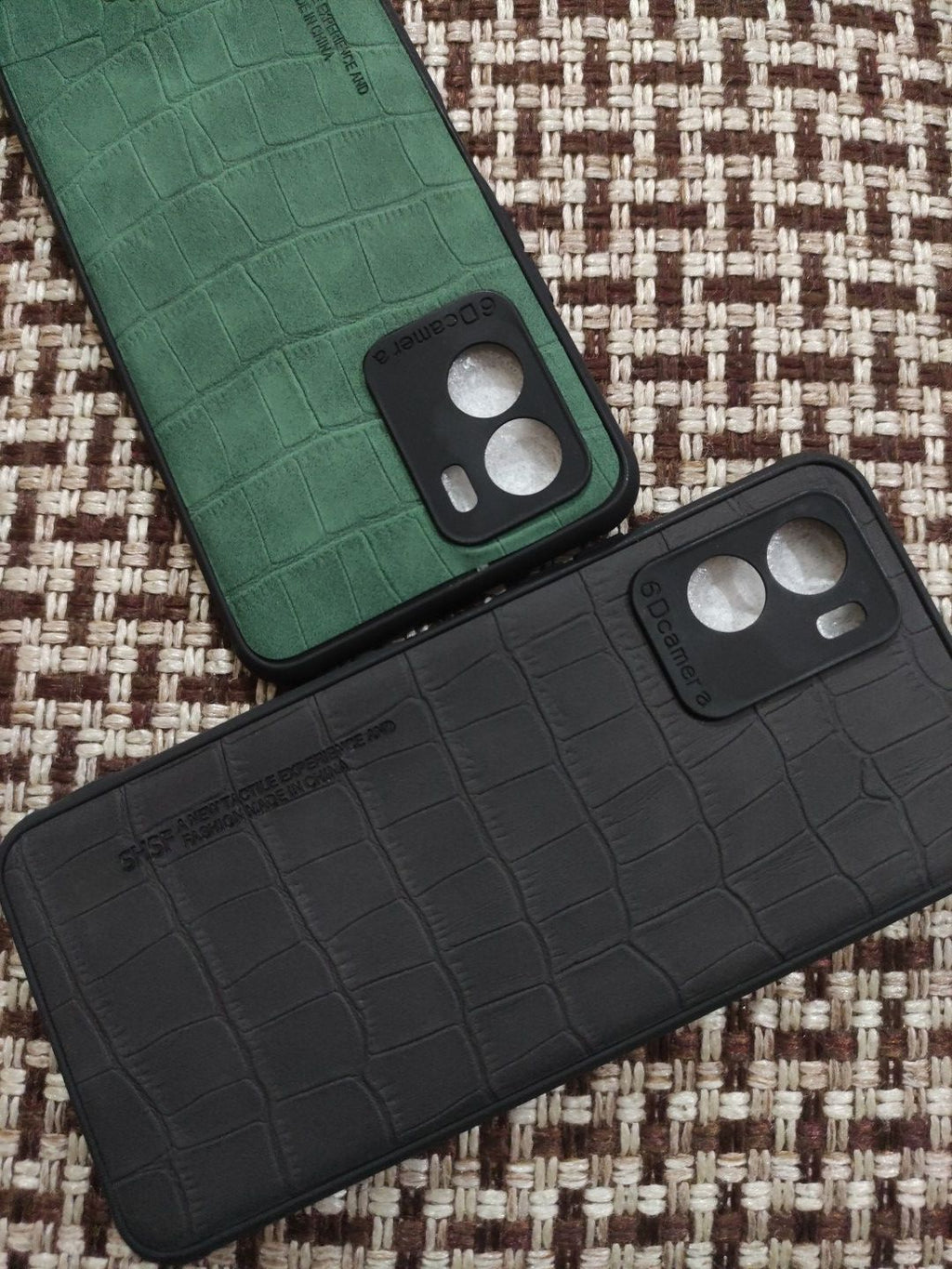 Vivo Y15S Soft Silicone Leather Tecture Design Back Cover