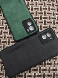 Vivo Y15S Soft Silicone Leather Tecture Design Back Cover