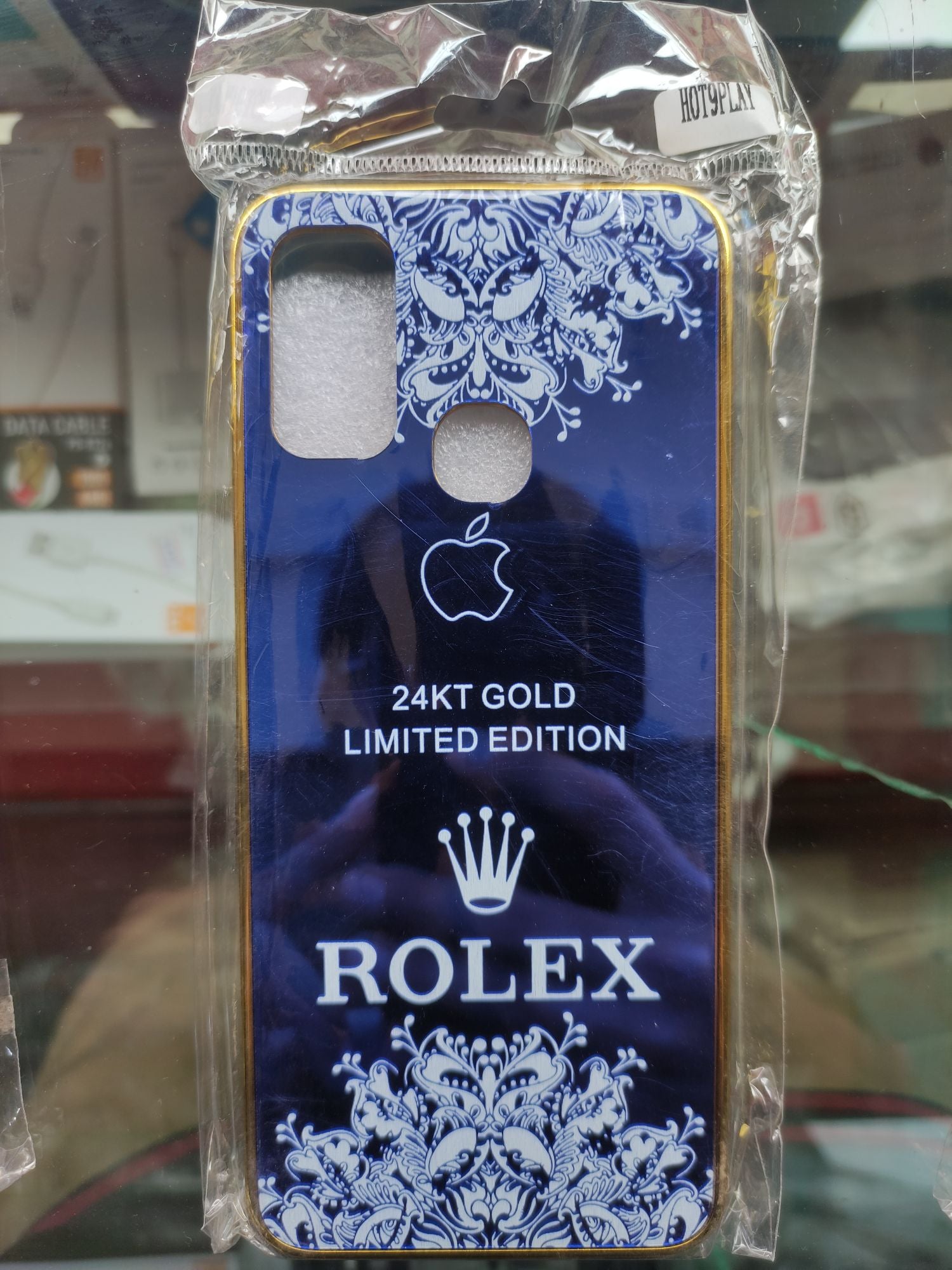 Infinix Hot9,Hot9 Play Fancy Gold Plated Mirror back cover