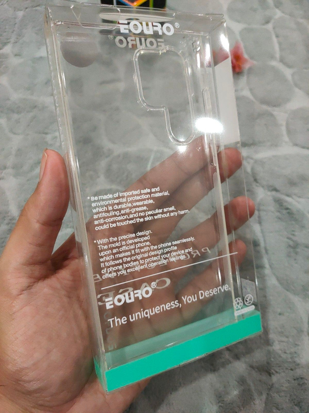 EOURO Samsung S22 Ultra Clear Camera Protection Silicone Case