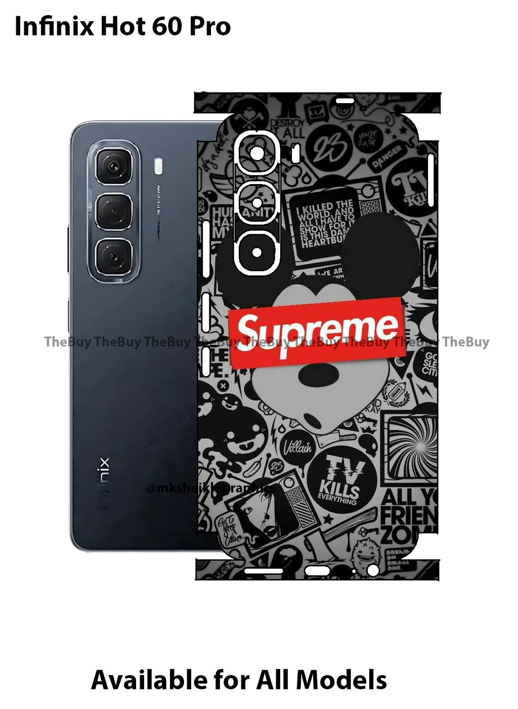 Infinix Hot 60 Pro Supreme Design Full Body Skin Wrap