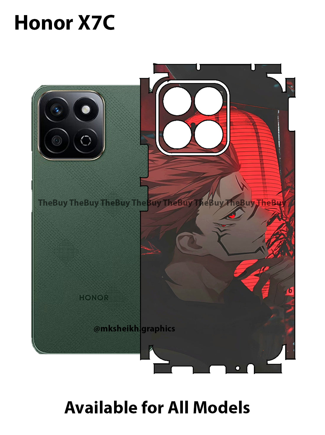 Honor X7C Full Body Skin Wrap