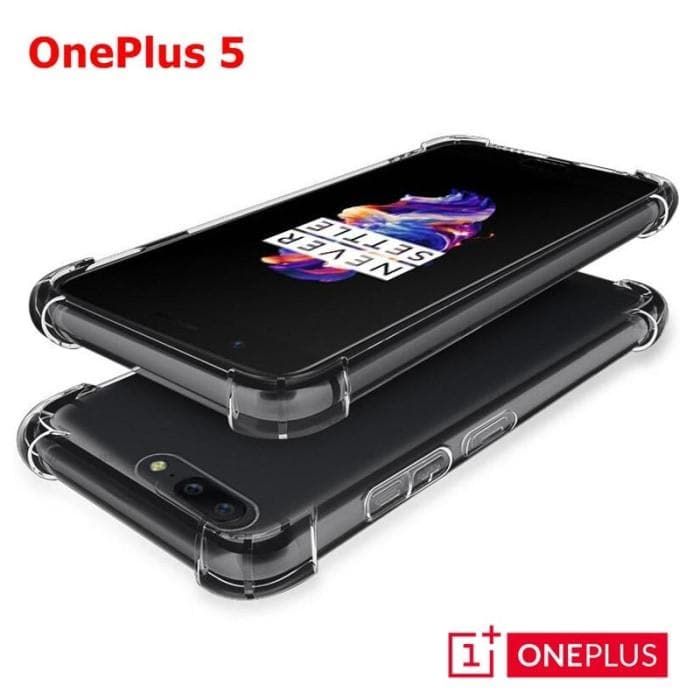 One Plus 5 Soft TPU Clear Transparent Corner Protection Back Cover