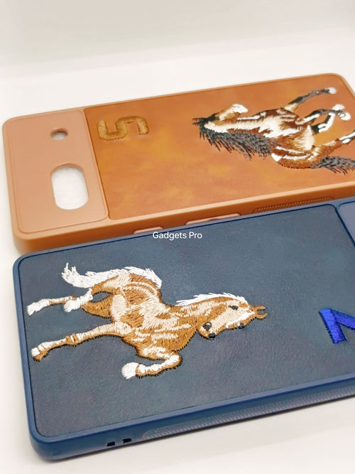 Google Pixel 7A Premium Quality PU Embroidery Polo Design Back cover
