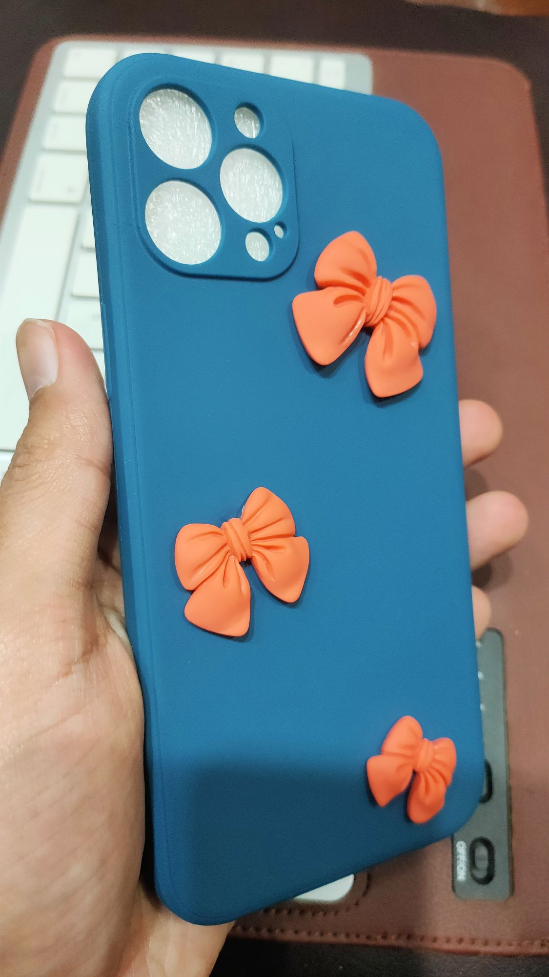 iPhone 12 Pro Max 6.7 Liquid Silicone Soft 3D Fancy Back Cover