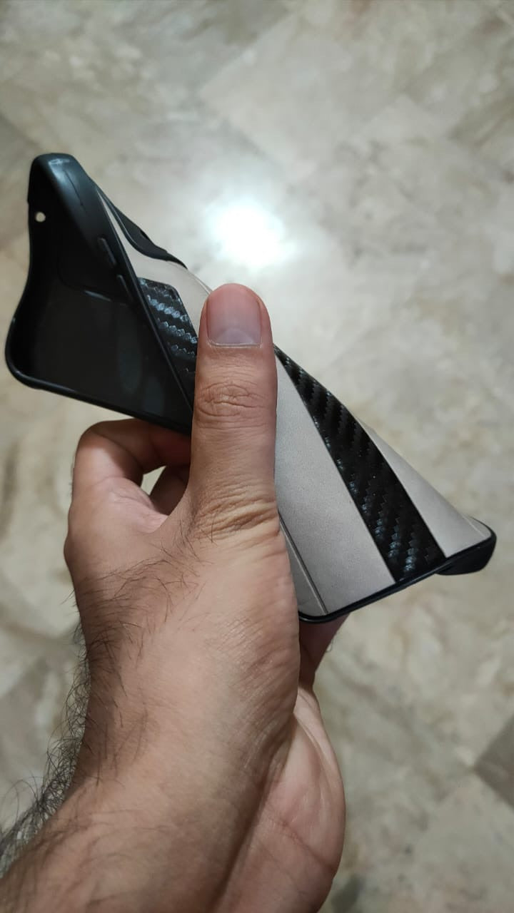 Vivo_V23 Carbon Fiber Design PU Soft Back Cover