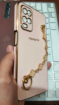 Oppo A54 4G Premium Quality Fancy Metal Chain Soft Silicone Back Cover