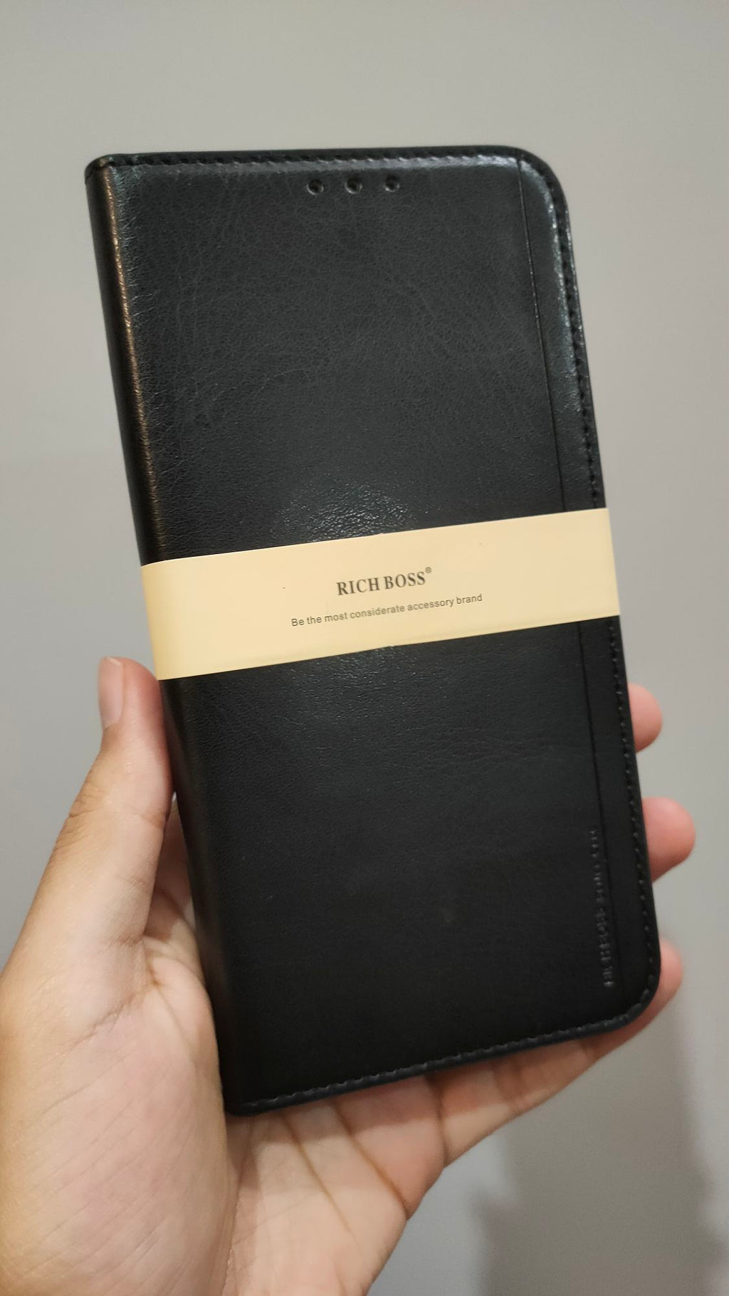 Rich Boss iPhone 14 Pro Max Leather Flip Book Case Cover