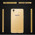 Oppo R7 S Aluminium Frame Gold Plated Mirror Back Cover