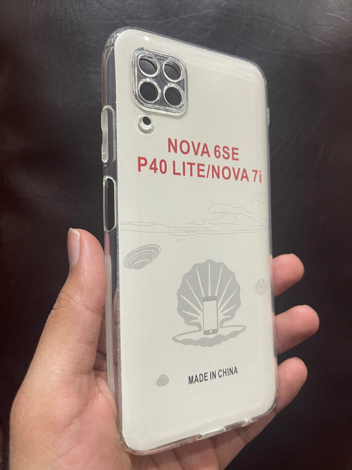 Huawei Nova 7i cover hd transparent dust plug back case