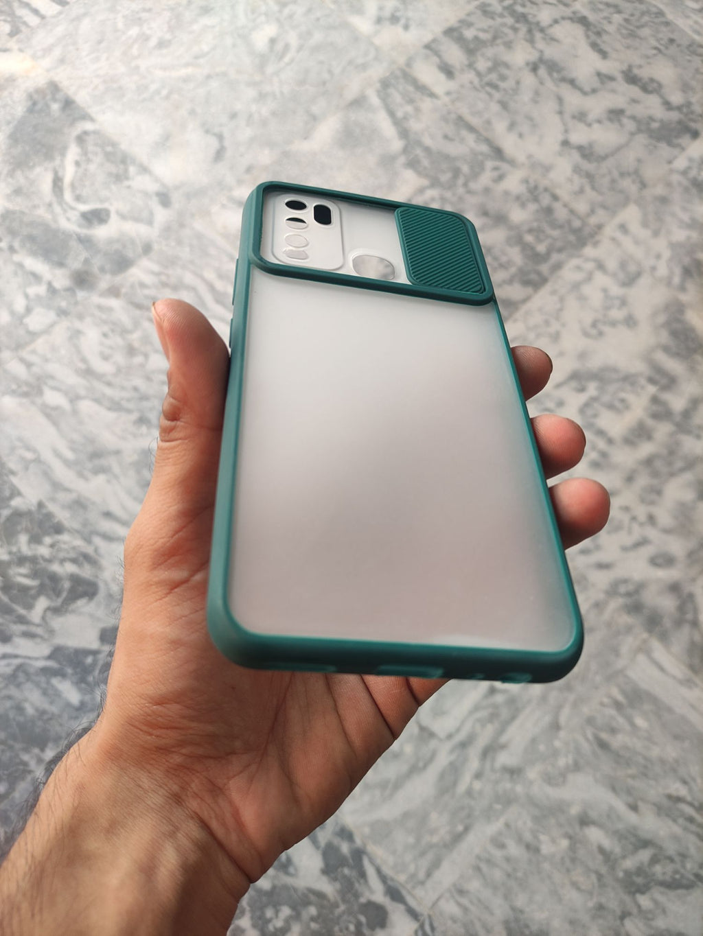 Vivo_Y50/Y30 Matt Transparent Camera Slider Back Cover
