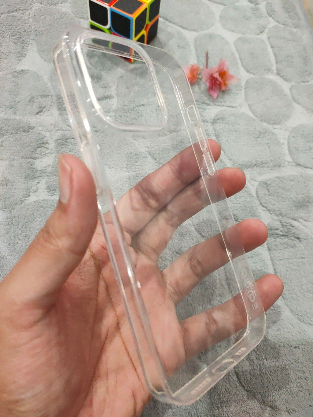 EOURO iPhone 15 Pro Clear Camera Protection Silicone Case