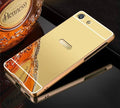Sony Xperia M5 Aluminium Frame Gold Plated Mirror Back Cover