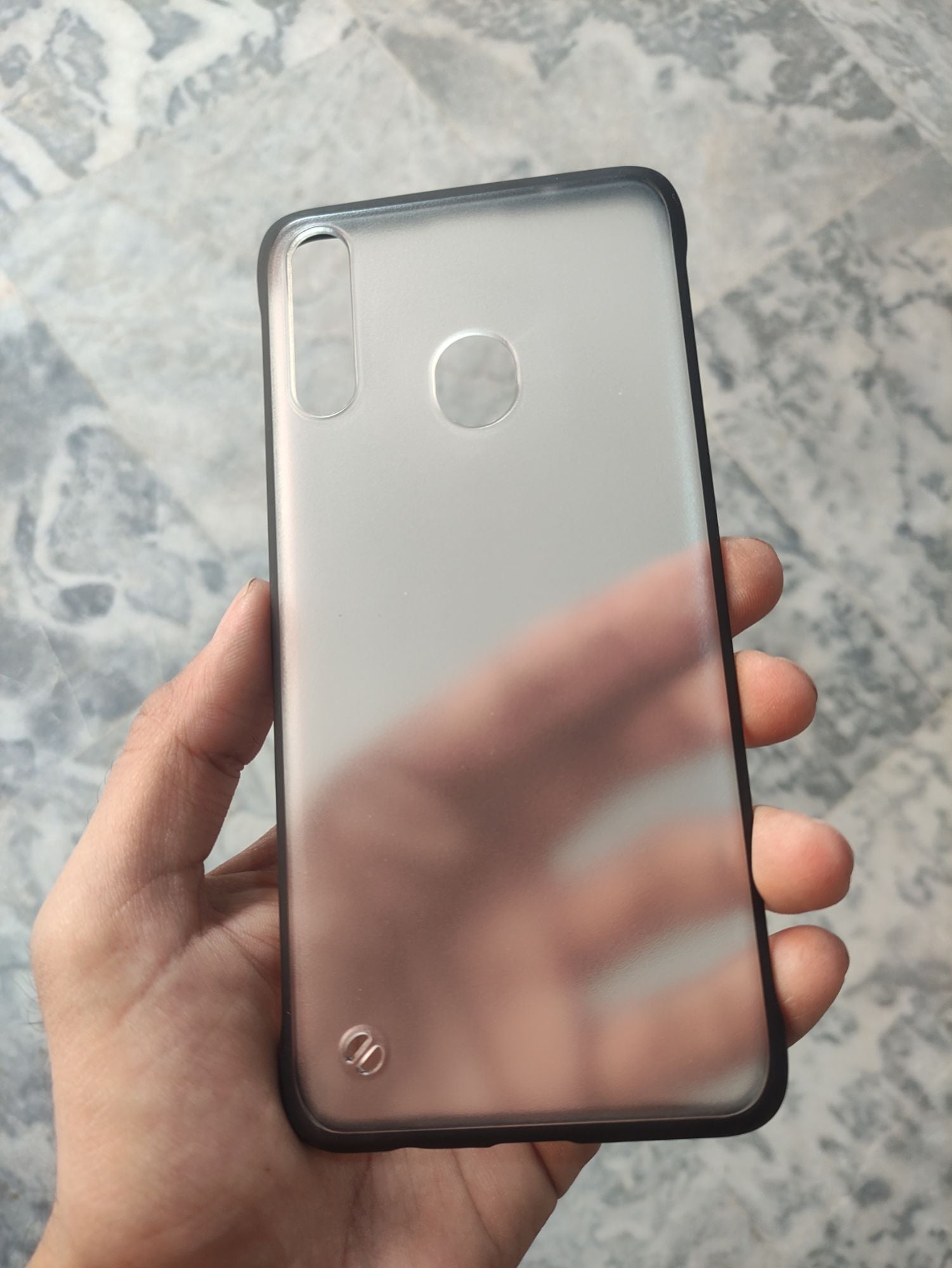 Samsung Galaxy A20/A20S Transparent Matt Frameless Back Cover