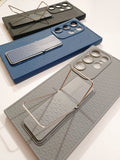 Samsung Galaxy S23 Ultra Soft Silicone Kickstand Case Pro Back Cover