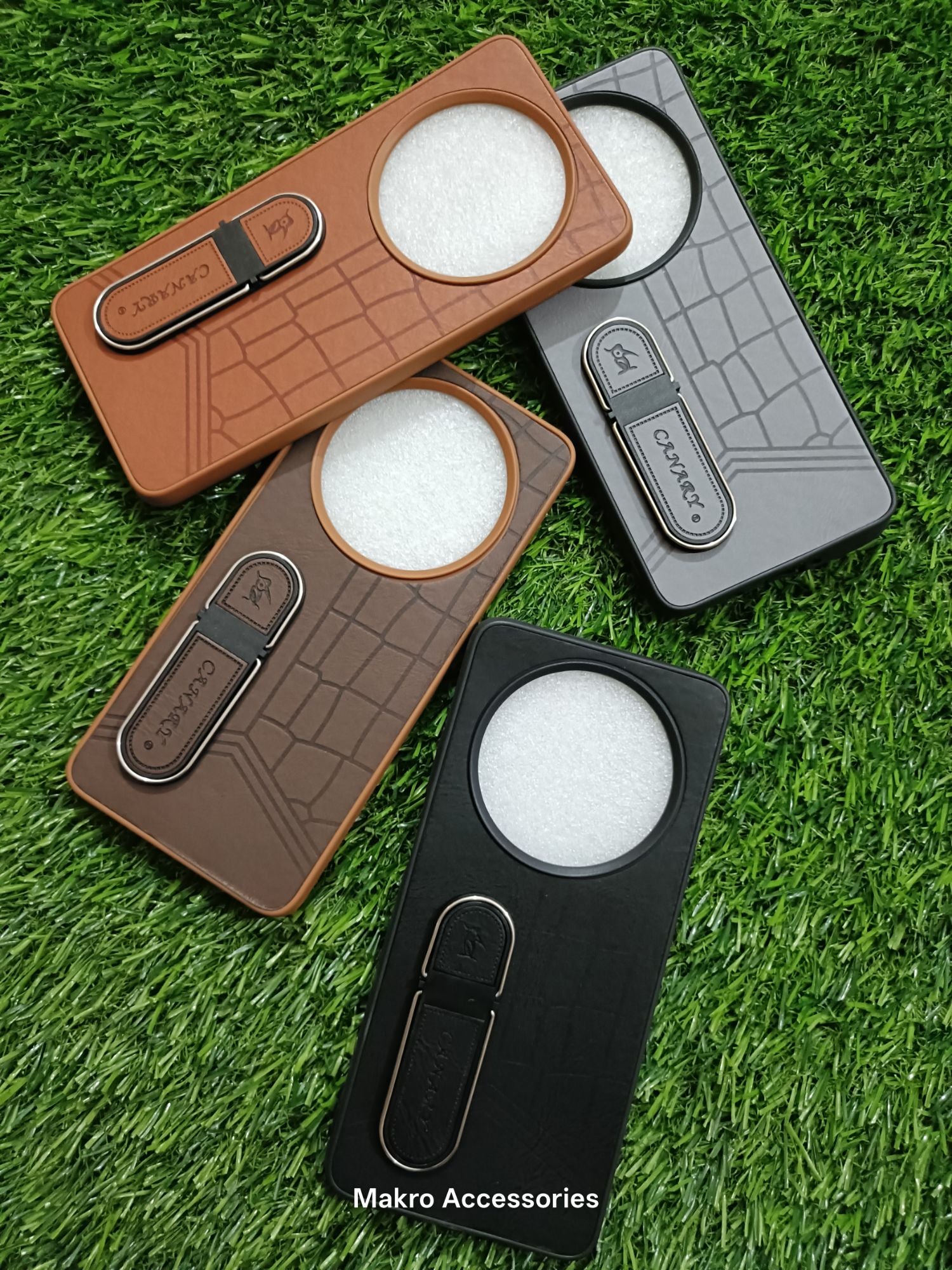 Oppo Reno 12F Soft Silicone Leather Design Dual Kickstand Back Cover