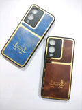Vivo Y17S 4G PU Golden Stripe Design Back Cover
