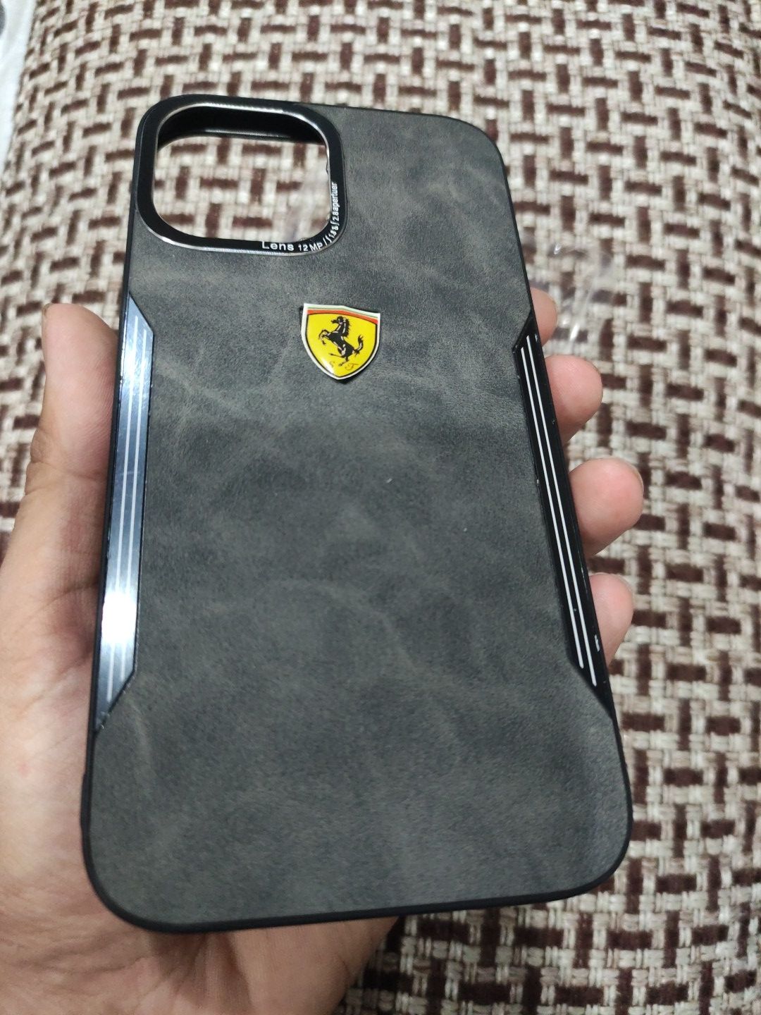iPhone 12 Pro Max 6.7" Ferrari Premium Quality leather Back Cover
