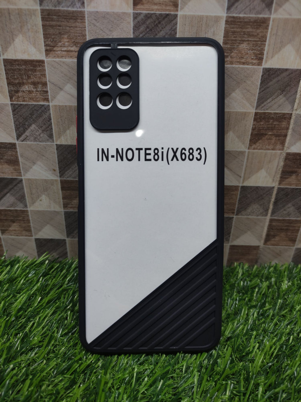 Infinix Note 8i Camera Protection Clear Cut Tecture Design back cover