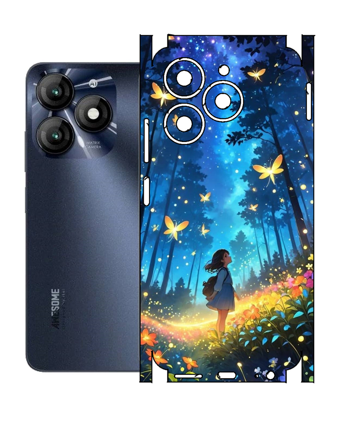 Itel A70 Print Back Full Body Skin Wrap