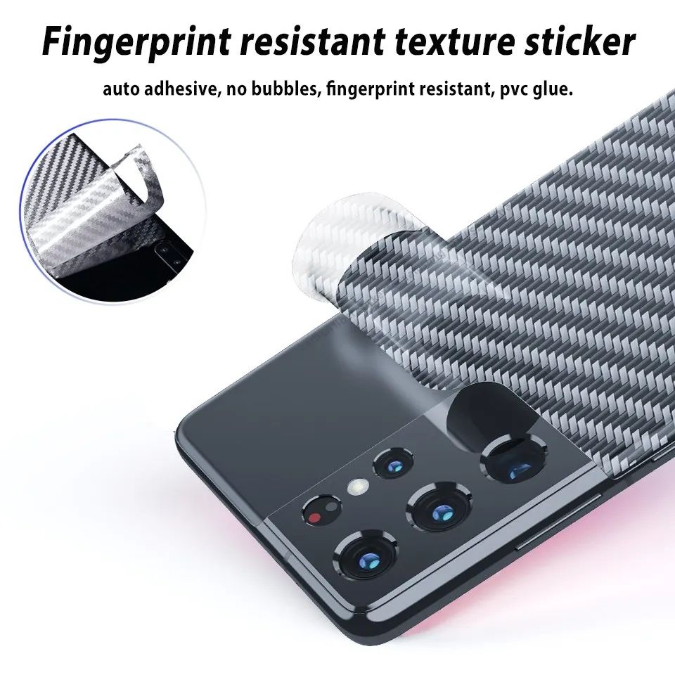 Samsung Note 20 Ultra Carbon Fiber Pattern Transparent Back Sheet