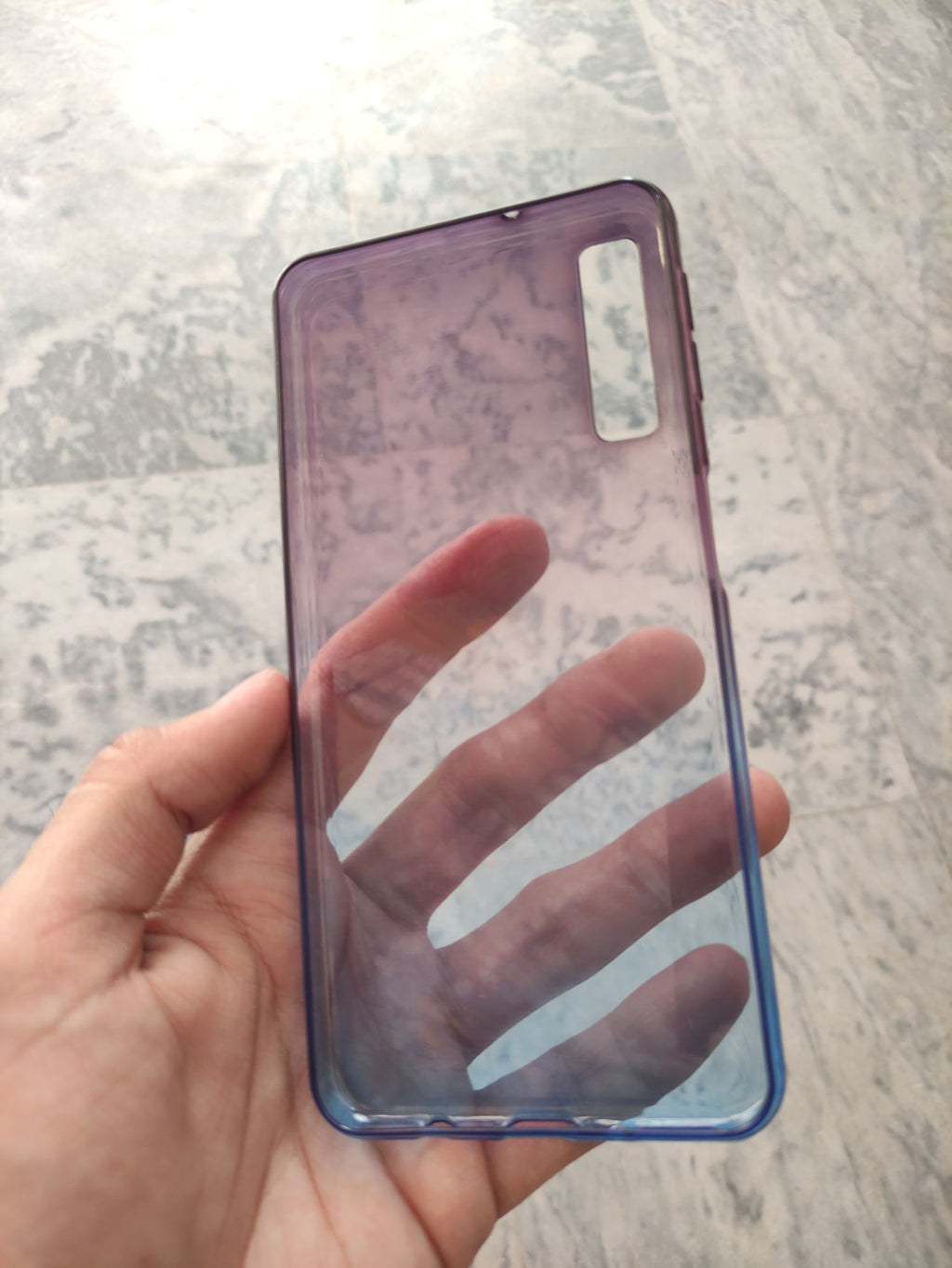 Samsung Galaxy A7 2018 Soft Clear TPU Gradient Colour back cover