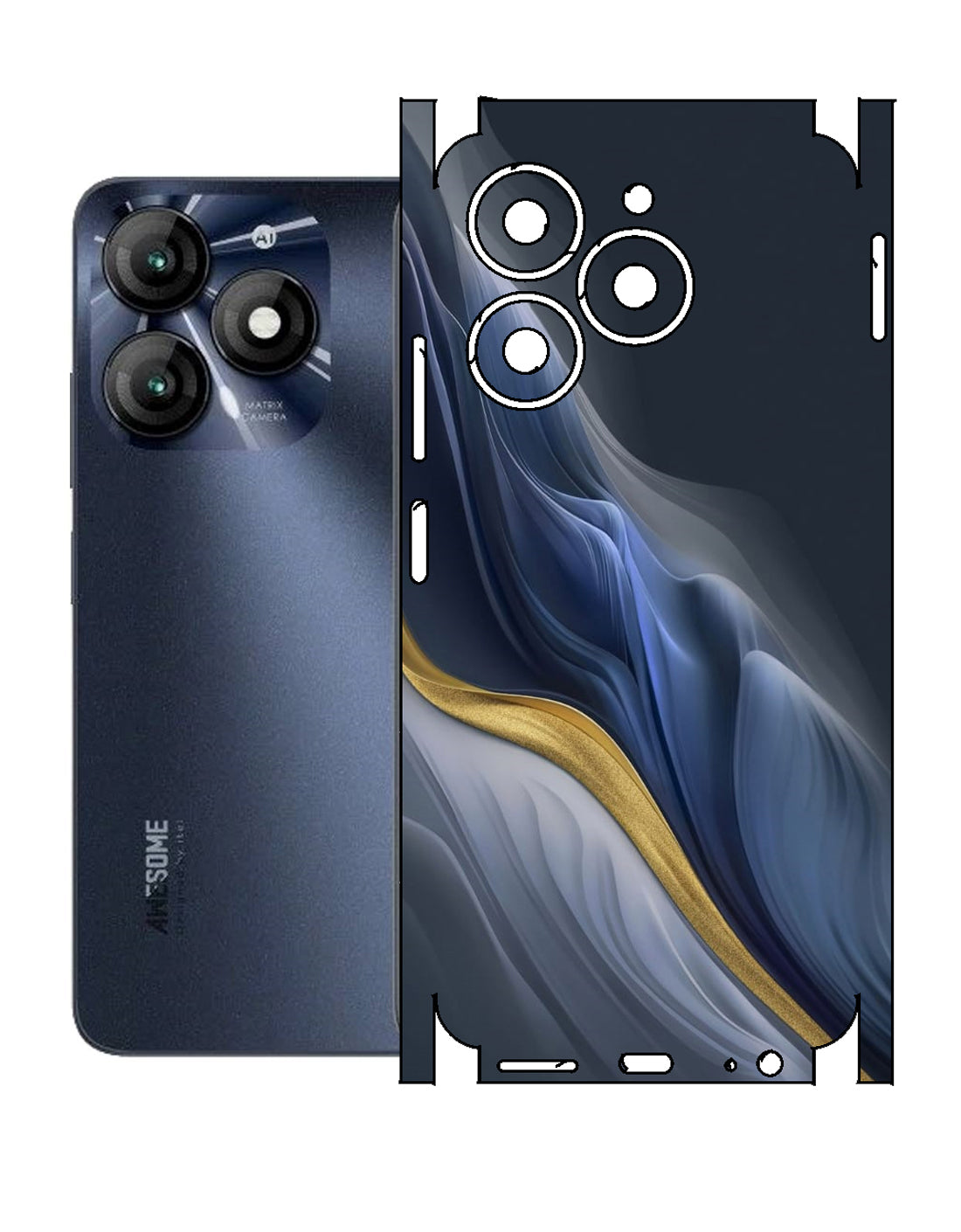 Itel A70 Print Back Full Body Skin Wrap